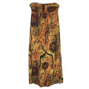 Twenty One Tube Top Bandeau Maxi Dress Strapless Womens Size M Boho Festival